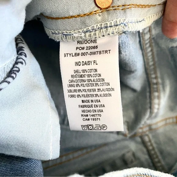 ReDone Levi’s Collection 70s Indigo Daisy Straight Denim Jeans Sz 27